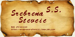 Srebrena Stevčić vizit kartica